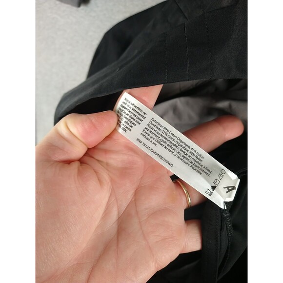 Eileen Fisher Organic Cotton Nylon Reversible Hooded Jacket Black/Gray Medium - Picture 13 of 13